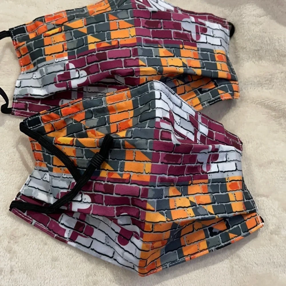 New set/2 Brick wall face masks
